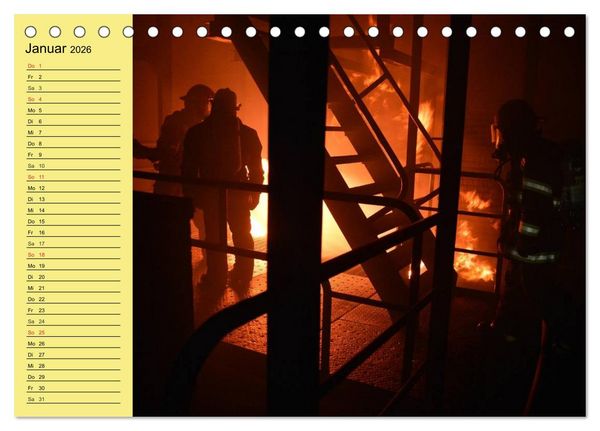 Produktbild: Die Feuerwehr. U.S. Firefighter im Einsatz (Tischkalender 2026 DIN A5 quer), CALVENDO Monatskalender