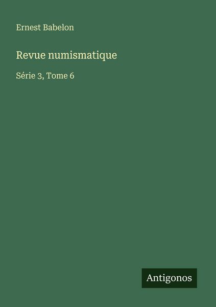 Produktbild: Revue numismatique