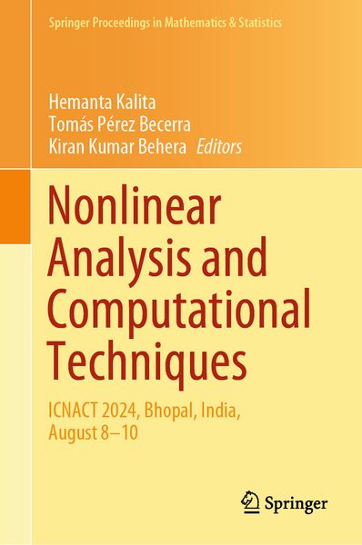 Produktbild: Nonlinear Analysis and Computational Techniques