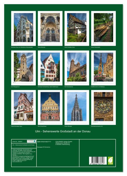 Produktbild: Ulm - Sehenswerte Gro&szlig;stadt an der Donau (hochwertiger Premium Wandkalender 2026 DIN A2 hoch), Kunstdruck in Hochglanz