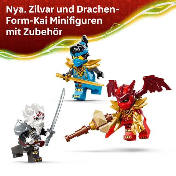 Produktbild: LEGO NINJAGO 71863 Zilvar auf seinem Drachentier Grimtak, Spielzeugmonster mit 3 Minifiguren