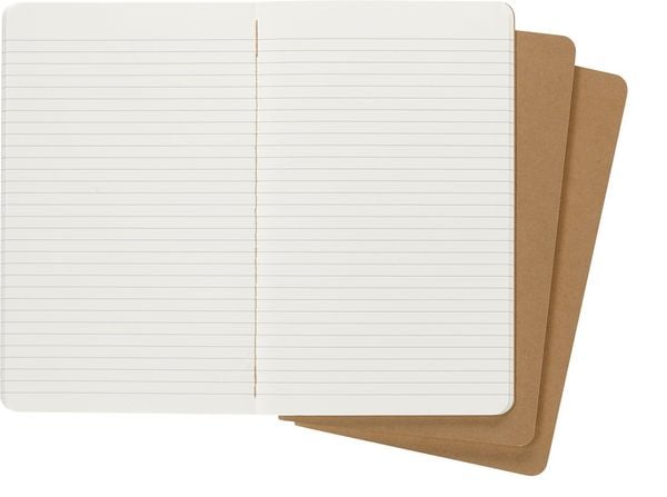 Produktbild: Moleskine Cahier large liniert packpapierbraun DIN A5. 3er Pack