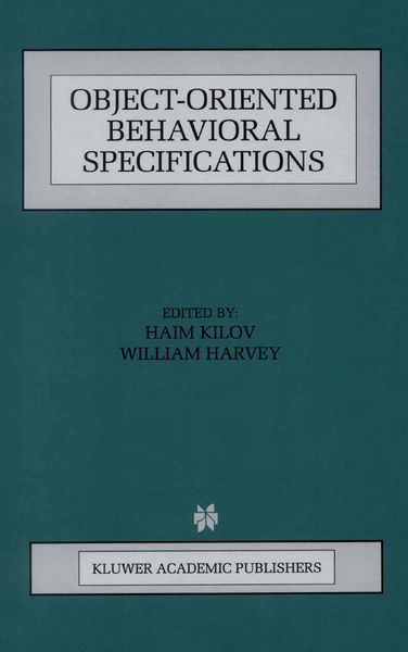 Produktbild: Object-Oriented Behavioral Specifications