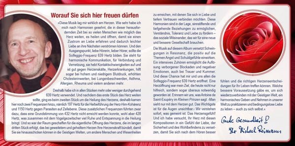 Produktbild: HERZ&Ouml;FFNUNG [Solfeggio Heilmusik 639 Hertz]: Mit Anleitungen von Pavlina Klemm im Booklet