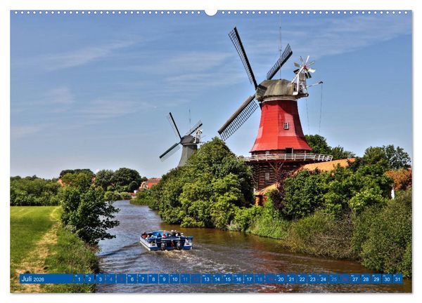 Produktbild: Die Krummh&ouml;rn Gemeinde in Ostfriesland (Wandkalender 2026 DIN A2 quer), CALVENDO Monatskalender