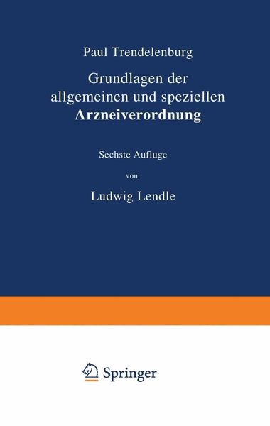 Produktbild: Grundlagen der allgemeinen und speziellen Arzneiverordnung