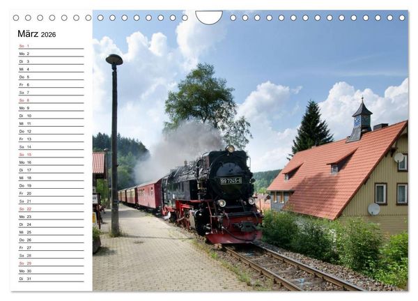 Produktbild: Schmalspurbahnen im Harz (Wandkalender 2026 DIN A4 quer), CALVENDO Monatskalender