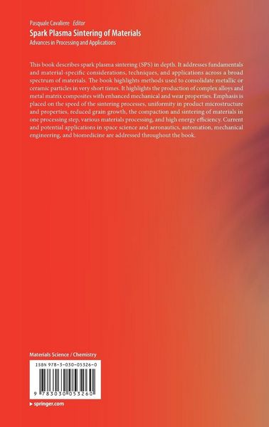 Produktbild: Spark Plasma Sintering of Materials