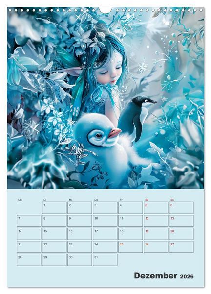 Produktbild: Elfenkinder der Natur - Niedlicher Termin-Planer f&uuml;r das Jahr (Wandkalender 2026 DIN A3 hoch), CALVENDO Monatskalender