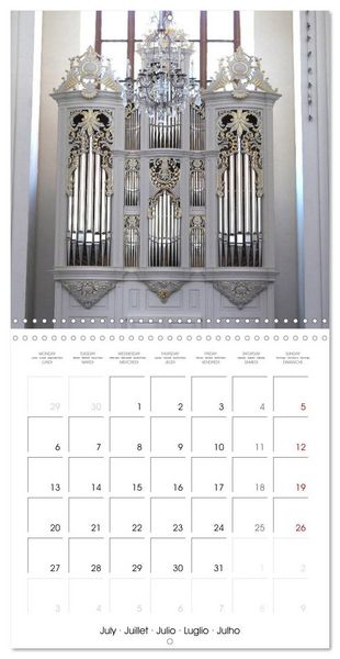 Produktbild: Fantastic German Church Organs (Wall Calendar 2026 12 &times; 12 Inch) CALVENDO 12 Month Wall Calendar