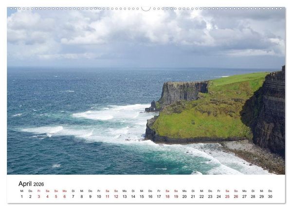 Produktbild: Irland &ndash; Magische Orte zwischen Meer und Geschichte (Wandkalender 2026 DIN A2 quer), CALVENDO Monatskalender