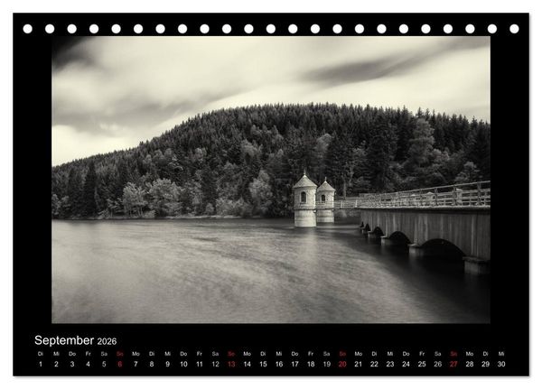 Produktbild: Harz-Bilder in monochrome (Tischkalender 2026 DIN A5 quer), CALVENDO Monatskalender