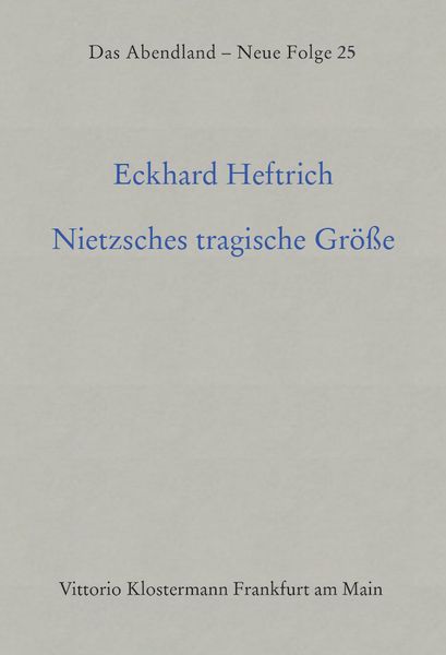 Produktbild: Nietzsches tragische Gr&ouml;sse