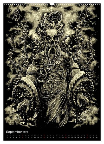 Produktbild: BLOODBOY/ HORROR ILLUSTRATION V1 (Wandkalender 2026 DIN A2 hoch), CALVENDO Monatskalender