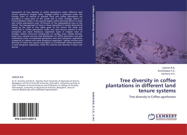 Produktbild: Tree diversity in coffee plantations in different land tenure systems