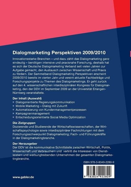 Produktbild: Dialogmarketing Perspektiven 2009/2010