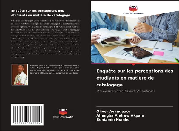 Produktbild: Enqu&ecirc;te sur les perceptions des &eacute;tudiants en mati&egrave;re de catalogage