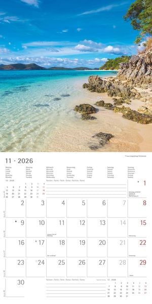Produktbild: Summer Dreams 2026 - Broschürenkalender 30x30 cm (30x60 geöffnet) - Kalender mit Platz für Notizen - Bildkalender - Wandplaner - Alpha Edition