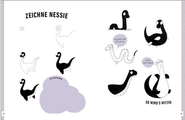 Produktbild: Witzige Fabelwesen zeichnen. Von Alraune bis Zombie, von Drache bis Einhorn - mit vielen individuellen Varianten - f&uuml;r Comic-, Cartoon- und Handlettering-Fans