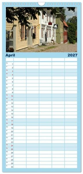Produktbild: Familienplaner 2027 - Wundervolles Schweden mit 5 Spalten (Wandkalender, 21 x 45 cm) CALVENDO