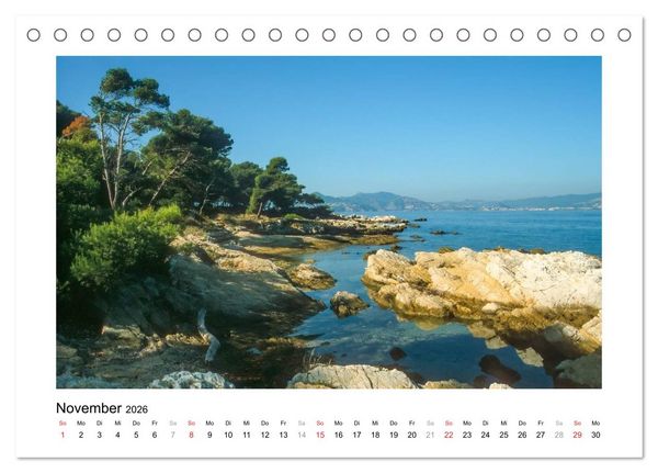 Produktbild: Cote d'Azur - Im Licht der blauen K&uuml;ste (Tischkalender 2026 DIN A5 quer), CALVENDO Monatskalender