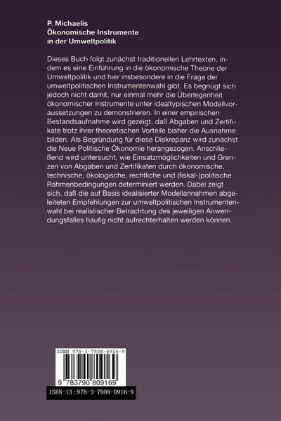 Produktbild: &Ouml;konomische Instrumente in der Umweltpolitik