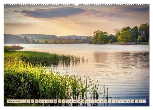 Produktbild: Mecklenburger - Seen (hochwertiger Premium Wandkalender 2027 DIN A2 quer), Kunstdruck in Hochglanz
