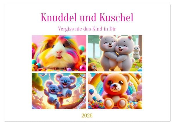 Produktbild: Knuddel und Kuschel (Wandkalender 2026 DIN A4 quer), CALVENDO Monatskalender