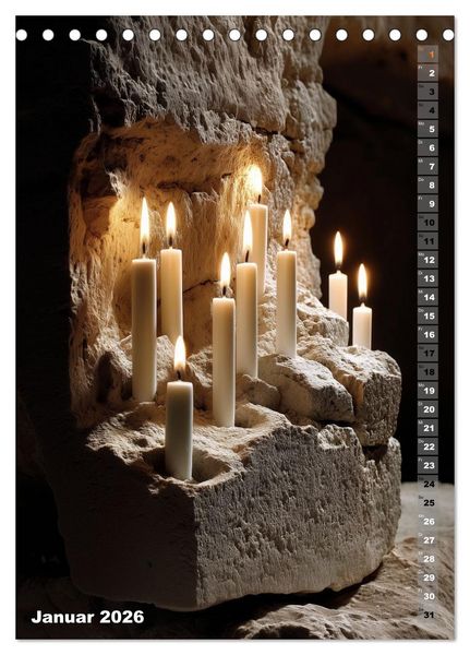 Produktbild: Kerzenwelt (Tischkalender 2026 DIN A5 hoch), CALVENDO Monatskalender