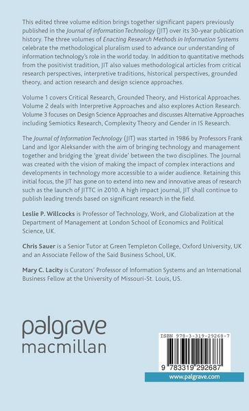 Produktbild: Enacting Research Methods in Information Systems: Volume 2