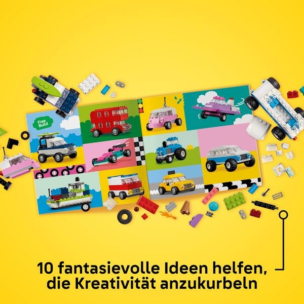 Produktbild: LEGO Classic 11036 Kreative Fahrzeuge, Bausteine-Set mit Autos und Zubeh&ouml;r