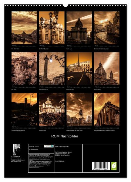Produktbild: ROM Nachtbilder (hochwertiger Premium Wandkalender 2026 DIN A2 hoch), Kunstdruck in Hochglanz