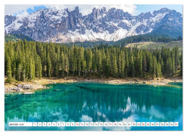 Produktbild: Sites incontournables au Tyrol du Sud (Calendrier mural 2026 DIN A4 vertical), CALVENDO calendrier mensuel