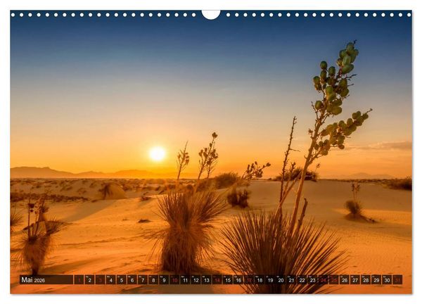Produktbild: WHITE SANDS Die wei&szlig;e W&uuml;ste in New Mexico (Wandkalender 2026 DIN A3 quer), CALVENDO Monatskalender