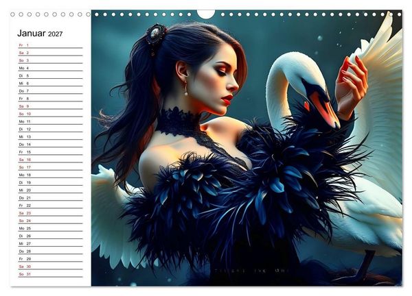 Produktbild: Geheimnisvolle Frauenportr&auml;ts (Wandkalender 2027 DIN A3 quer), CALVENDO Monatskalender