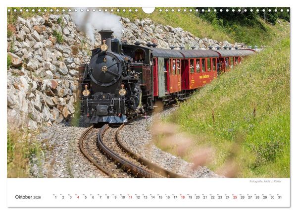 Produktbild: Dampfbahn Furka 2026 (Wandkalender 2026 DIN A3 quer), CALVENDO Monatskalender