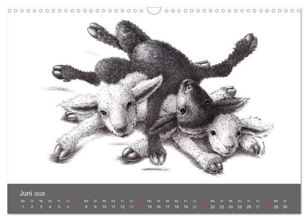 Produktbild: TIERONISCH (Wandkalender 2026 DIN A3 quer), CALVENDO Monatskalender