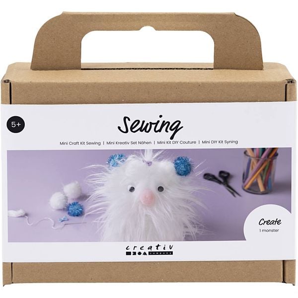 Produktbild: Creativ Company DIY Sets Filz & Fleece Mini Kreativ Set N&auml;hen, Sortierte Farben, Monster, Kreativ Box