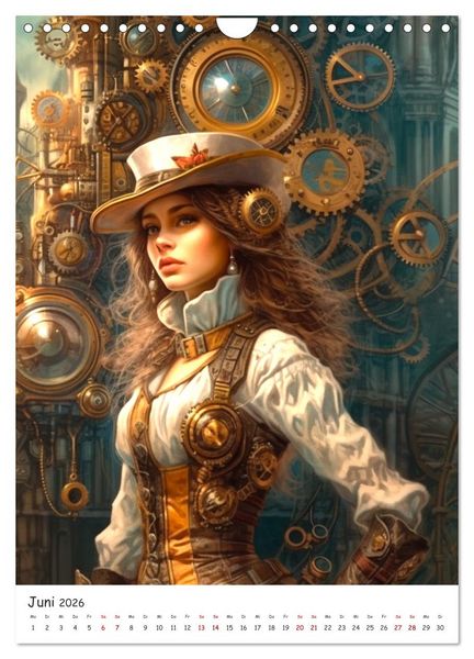 Produktbild: Voll unter Dampf: Steampunker (Wandkalender 2026 DIN A4 hoch), CALVENDO Monatskalender
