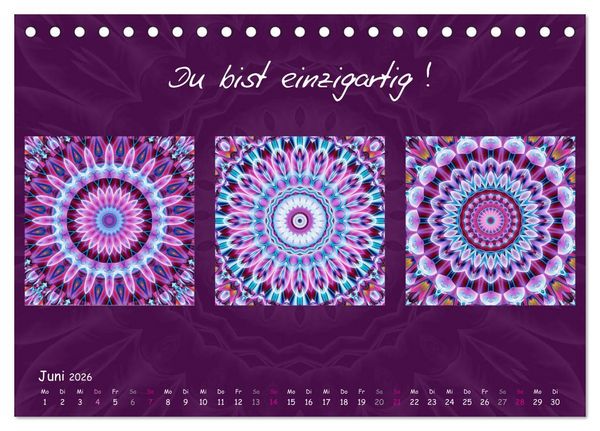 Produktbild: Mandala Trilogien (Tischkalender 2026 DIN A5 quer), CALVENDO Monatskalender