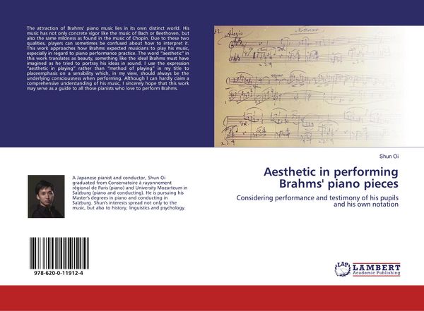 Produktbild: Aesthetic in performing Brahms' piano pieces