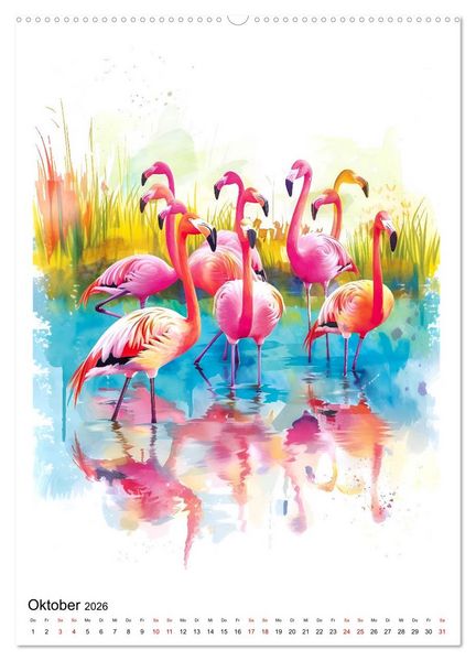 Produktbild: Afrikas Tiere - Illustriert in Wasserfarben (hochwertiger Premium Wandkalender 2026 DIN A2 hoch), Kunstdruck in Hochglanz