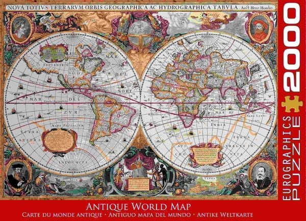 Produktbild: ANTIQUE WORLD MAP 2000PC PUZZL