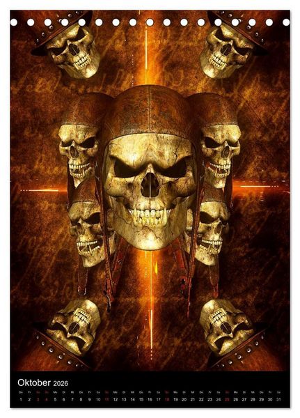 Produktbild: S.O.D. - Skulls Of Death Vol. I - Totenkopf Artworks (Tischkalender 2026 DIN A5 hoch), CALVENDO Monatskalender