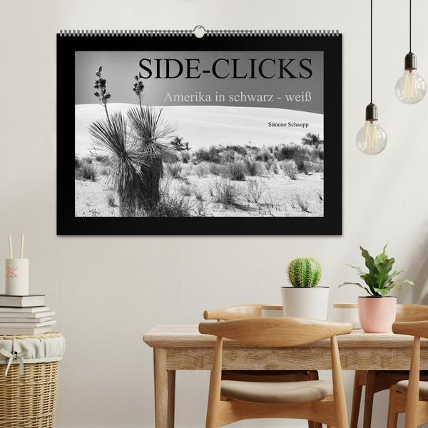 Produktbild: Side-Clicks Amerika in schwarz-wei&szlig; (Wandkalender 2026 DIN A2 quer), CALVENDO Monatskalender