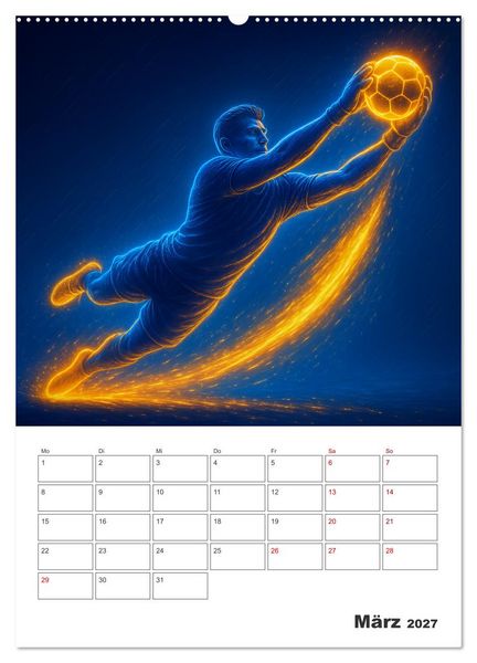 Produktbild: Vision Fu&szlig;ball Licht - Kraft - Spiel (hochwertiger Premium Wandkalender 2027 DIN A2 hoch), Kunstdruck in Hochglanz
