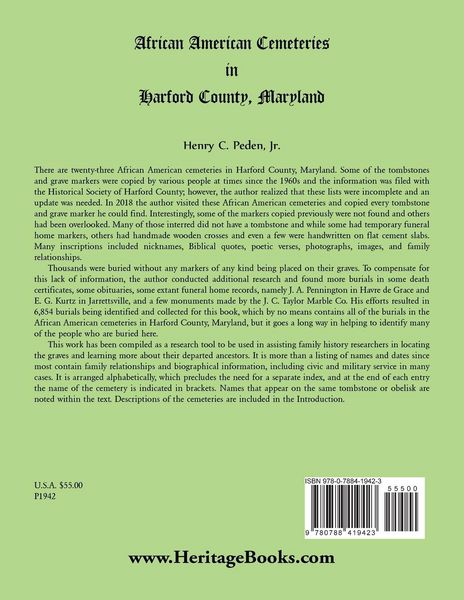 Produktbild: African American Cemeteries in Harford County, Maryland