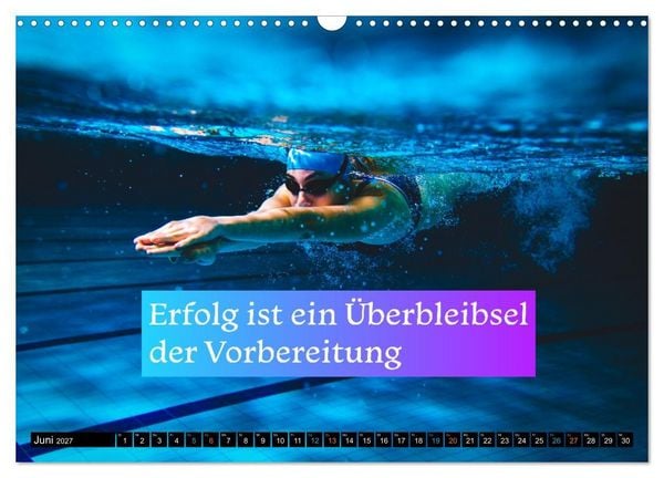 Produktbild: St&auml;rker als gestern &ndash; Sportliche Motivation in Bildern und Spr&uuml;chen (Wandkalender 2027 DIN A3 quer), CALVENDO Monatskalender