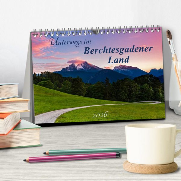 Produktbild: Unterwegs im Berchtesgadener Land 2026 (Tischkalender 2026 DIN A5 quer), CALVENDO Monatskalender