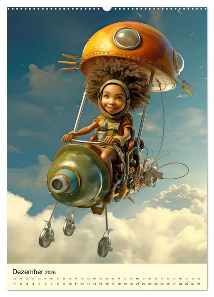 Produktbild: Raketenbabies - Humoristische KI-Bilder (hochwertiger Premium Wandkalender 2026 DIN A2 hoch), Kunstdruck in Hochglanz